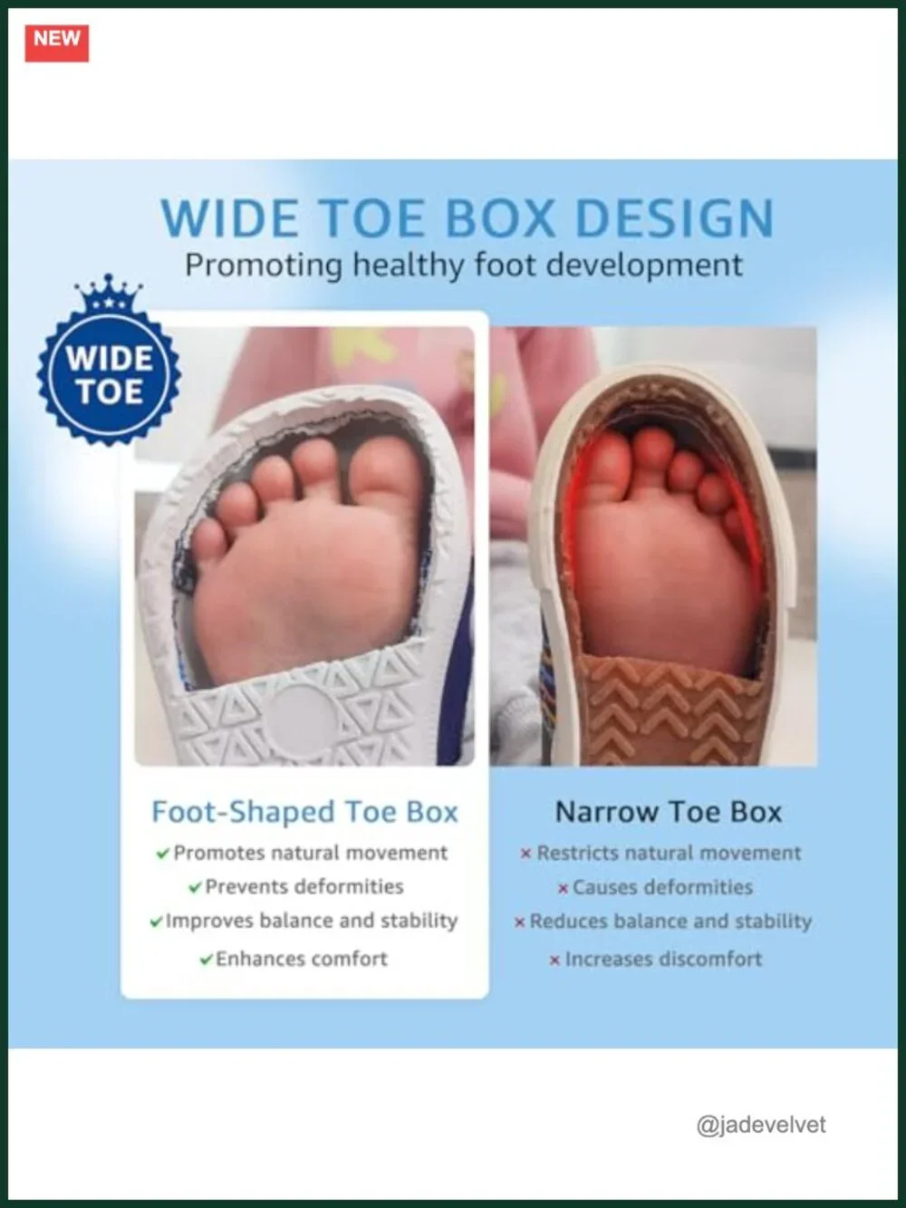 Toddler Wide Toe Box Barefoot Shoes Zero Drop Sneakers Leather Hook & Loop